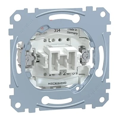 Immagine di Merten MEG3616 0000 Modulo Interruttore di spegnimento/Commutatore, unipolare, 16 AX, AC 250 V, con morsetti