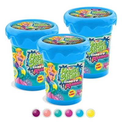 Immagine di Craze Magic slime Mermaid, 3x per bambini di 150ml, con sorpresa sirene inclusa 6 colori, bambina, bundle 30943