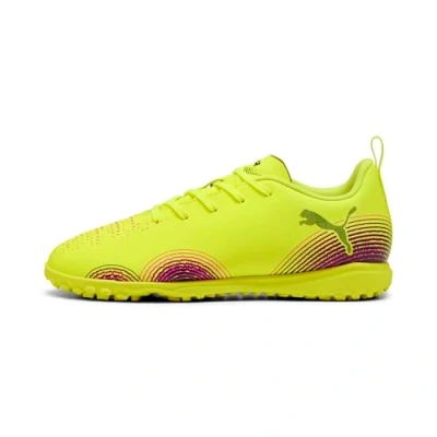 Immagine di Puma Future 8 PLAY TT JR Unisex Scarpe da calcetto con tacchetti per bambini, Taglia: 34, Yellow alert/black/sun struck Sintetico
