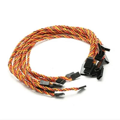 Immagine di VUNIVERSUM 2 cavi servo JR maschio a femmina Premium da 80 cm, intrecciati, 22 AWG
