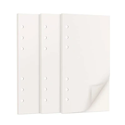Immagine di 135 Fogli A6 Carta di Ricarica, Planner Inserti per 6 Fori Appunti con Griglia Raccoglitori Bianco Filofax Bullet Journals Diary