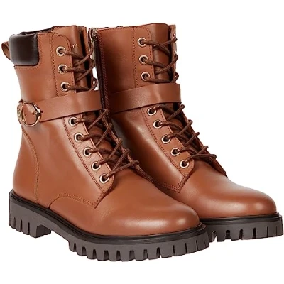 Immagine di Tommy Hilfiger Stivaletti con plateau, Donna, Taglia: 36, Brąz Pelle