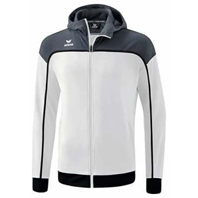Immagine di Erima Change By Giacca da Allenamento con Cappuccio, bianco/slate grey/nero, S Uomo