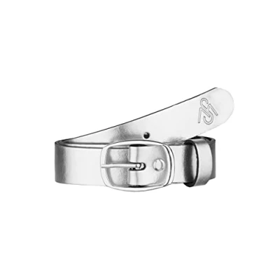 Immagine di Merry Style Cintura da donna in pelle, larghezza 3 cm, D41, Logo argento, 90 cm (Gesamtlänge 109 cm)