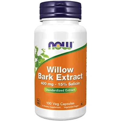 Immagine di Now Foods, Willow Bark Extract (Estratto di Corteccia Salice), 400mg, 100 Capsule vegane, Testato in Laboratorio, Senza Soia, Glutine, non OGM