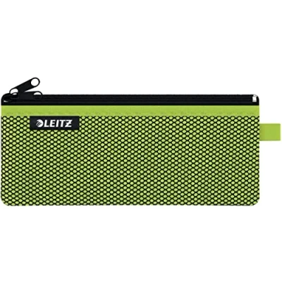 Immagine di Leitz WOW Astuccio a 2 Scomparti, Cerniera in Nylon, Lavabile, Adatta come Astuccio, Formato M (21 x 8.5 cm), Verde, 40120054