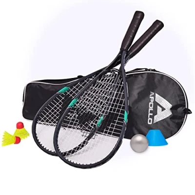 Immagine di Apollo Set da Speed Badminton Racchette in Diversi Colori Racchetta Squash e Borsa Crossminton Volano Bambini