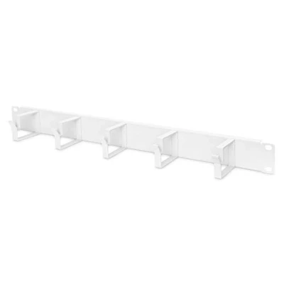 Immagine di pannello ponticello cavi DIGITUS 1U 5 staffe di guida 44 x 60 mm 19 pollici armadio rete Cavo patch grigio, gestione anelli