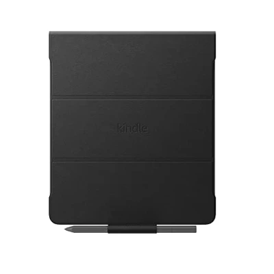 Immagine di Custodia in pelle per Kindle Scribe, con copertina pieghevole e aggancio magnetico Compatibile solo Scribe design leggero sottile Nero