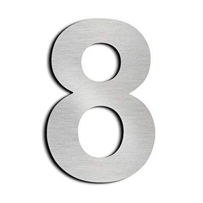 Immagine di nanlyiau Numeri civici Numero di Acciaio civico esterno in Solido Inossidabile 304,Aspetto Fluttuante, 6in/15.3cm(8)