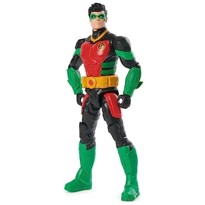 Immagine di dc comics, Action Figure Robin Armatura, Supereroe Giocattolo in Scala, Personaggio Mondo Batman Alto 30 cm, con 11 Punti di Articolazione, Giochi per Bambini e Bambine, 3+ anni
