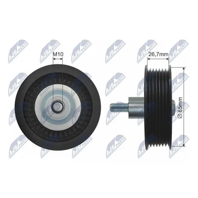 Immagine di NTY RNK FR 045 Galoppino/Guidacinghia, Cinghia trapezoidale 85mm
