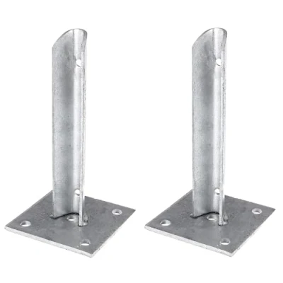Immagine di Alberts 663629 Supporti per pali di recinzione, diametro 34 mm, set da 2