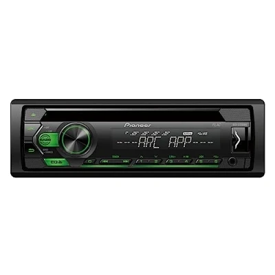 Immagine di Pioneer Deh S120Ubg, Autoradio 1DIN RDS con Illuminazione dei Pulsanti Verdi, Display Bianco, Supporto Android, Equalizzatore a 5 Bande, CD, MP3, USB, Ingresso AUX, App Arc