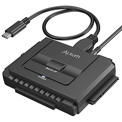 Immagine di Alxum Adattatore IDE USB per 2,5&quot;/3,5 pollici HDD/SSD Disco Rigido 3.0 a SATA Esterno Lettore Cavo con Alimentazione DC12V 2A