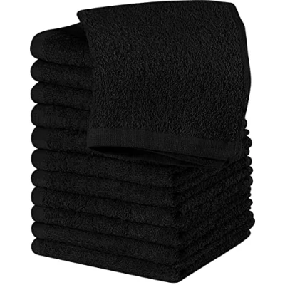 Immagine di Utopia Towels Set di asciugamani in cotone, confezione da 24 100% cotone filato ad anello, per il viso flanella alta qualità, altamente assorbenti e morbidi al tatto (confezione