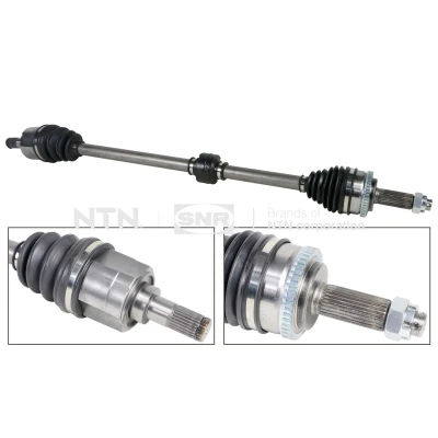 Immagine di SNR DK84.007 Albero motore / Semiasse Assale anteriore Dx 941mm con cuscinetto in gomma