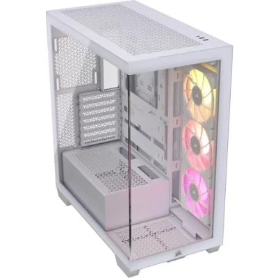 Immagine di CORSAIR iCUE LINK 3500X RGB Mid Tower ATX Case per PC Vetro Panoramico Temperato Compatibile con Scheda Madre a Connessione Inversa 3x Ventole RX120 Incluse Bianco