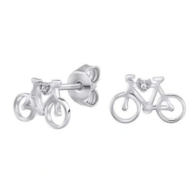 Immagine di SILVEGO Orecchini da Donna in Argento 925 Bicicletta con Zirconia Cubica, MW14247