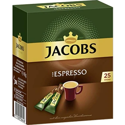 Immagine di Jacobs Espresso Sticks 25 porzioni/confezione, confezione da 4 (4 x 45 g)