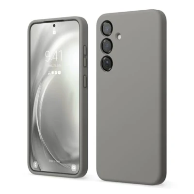 Immagine di elago Cover Compatibile con Samsung Galaxy S25 Plus, Custodia in Silicone Liquido, Copertura Protettiva Completa, Antiurto, Slim, Fodera Morbida Microfibra Antigraffio (Grigio Medio)