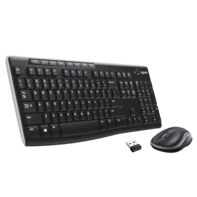 Immagine di Logitech MK270 Combo Tastiera e Mouse Wireless per Windows, Layout US Internazionale QWERTY, Nero