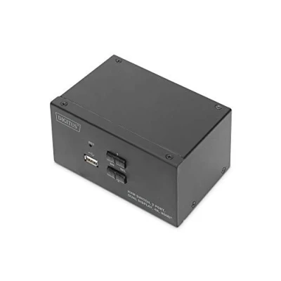 Immagine di Digitus DS 12860 2+1 Porta Switch KVM HDMI Telecomando, Tastiera 3840 x 2160 Pixel