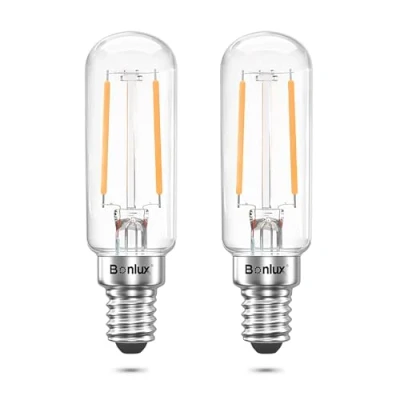 Immagine di Bonlux Lampadina E14 Cappa Cucina 4W LED Equivalenti a 40W Incandescenza, Luce Calda 2700K, Lampadine Attacco Piccolo per Lampade di Sale Himalayano, Frigorifero, 220 240V, 2 Pezzi