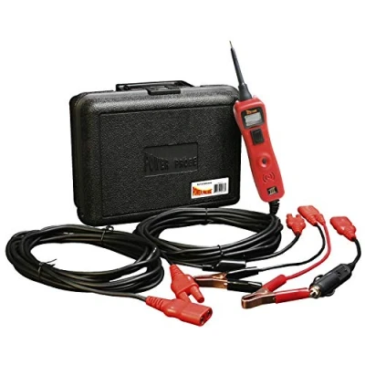 Immagine di Power Probe 3 Sonda Tester di Circuiti Elettrici Automobilistici con Accessori Auto Meccanico Officina Strumento 12 24V Multimetro digitale Attiva i Componenti fornendo Corrente e Terra verifica Continuità PP319FTCRED