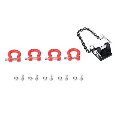 Immagine di Dilwe RC Crawler Gancio di Traino, Traino in Metallo Fibbia Scala 1/10 per SCX10 Parte Aggiornamento Auto Telecomando