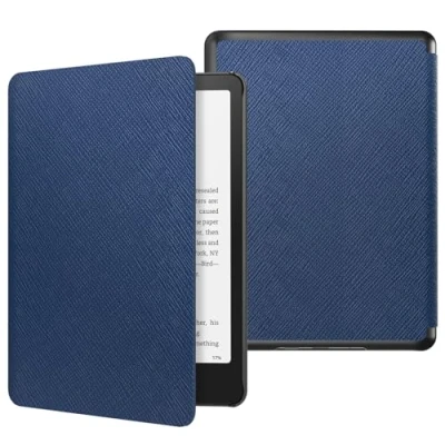 Immagine di MoKo Custodia per 7&quot; Kindle Paperwhite 12th Generation 2024&amp;Kindle Colorsoft Signature Edition 2024, Protettiva in Policarbonato di Stile Semplice e Elegante 2024,Indaco