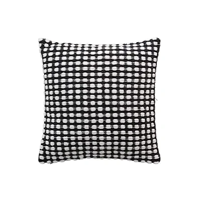 Immagine di Douceur d&#039;Intérieur Greta Fodera Per Cuscino, 40 x cm, Ciniglia in Filato di Cotone, Nero