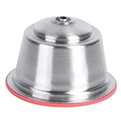 Immagine di Capsula di Caffè in Acciaio Inossidabile, con Filtro Inox e Coperchio Silicone, Capsule Caffè, Riutilizzabile Ricaricabile, Adatto per Caffettiera,
