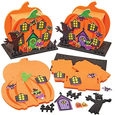 Immagine di Baker Ross FX254 Kit Casette a forma di Zucca Set 2, Attività Halloween per Bambini