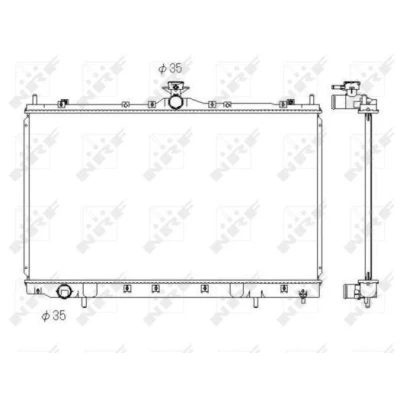Immagine di NRF 53431 Radiatore motore Alluminio 738 425 16 Alette di raffreddamento saldate