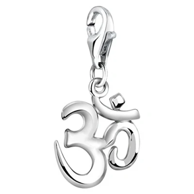 Immagine di Ciondolo OM con chiusura a moschettone per bracciale e charm in Argento sterling 925 placcato oro,