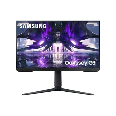 Immagine di Samsung Monitor Gaming Odyssey G3 (S24AG302), Flat, 24&quot;, 1920x1080 (Full HD), VA, 144 Hz, 1 ms, FreeSync Premium, HDMI, Display Port, Ingresso Audio, HAS, Pivot, Flicker Free, Eye Saver Mode