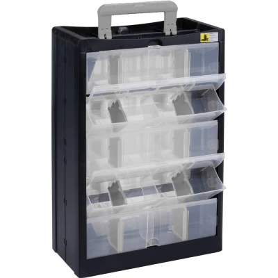 Immagine di Allit 466260 Cassettiera porta minuteria VarioPlus DrawBox C 40 (L x A P) 300 465 155 mm Nero, Grigio 1 pz.