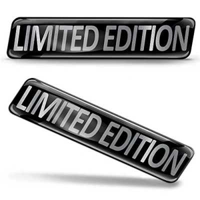 Immagine di Biomar Labs® 2 x 3D Silicone Adesivi Resinati Limited Edition Argento Nero per Auto Moto Finestrìno Scooter Bici Motociclo Tuning KS 170
