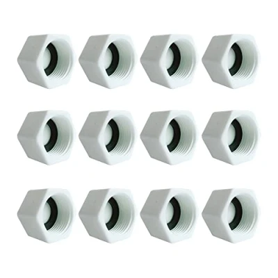 Immagine di HLIWS 12 pezzi 3/4 inch BSP Tappo Blocco Fissaggio Femmina Esagonale,con Rondelle,Rubinetto filettato per elettrodomestico(Filettatura femmina)