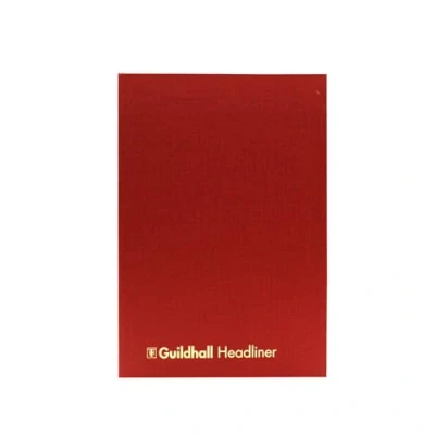 Immagine di Exacompta Rif 38/8Z Guildhall Headliner Case rilegato libro contabile con copertina rigida, 298 x 203 mm, 8 colonne di contanti, 80 pagine, a prova manomissione, righe precisione 95