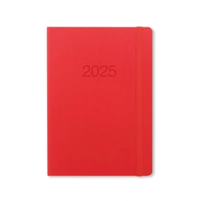 Immagine di Letts of London Agenda 2025 con visualizzazione settimanale, formato A5, colore: rosso