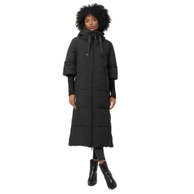 Immagine di Navahoo Giacca invernale trapuntata da donna, con cappuccio lungo, caldo, B988, Nero , XL