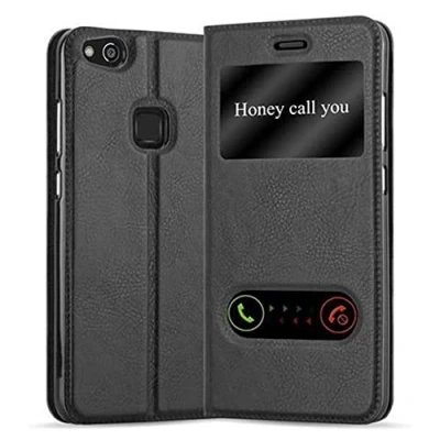Immagine di Cadorabo Custodia Libro per Huawei P10 LITE in NERO COMETA con Funzione Stand e Chiusura Magnetica Portafoglio Cover Case Wallet Book Etui Protezione