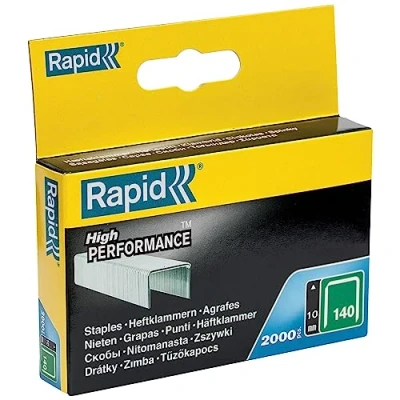 Immagine di Rapid 11910731 No. 140 Graffe a Filo Piatto 10 mm, Acciaio, 10mm