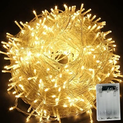 Immagine di HULX Luci di Stringa Fata Albero, 10m 80LED Natale a LED Scintillanti Albero Batteria (Caldo)