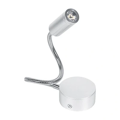 Immagine di Lampada Letto LED minimalista Lavoro Luce Dimmerabile Interruttore Testata Parete con Collo Cigno Flessibile per Testiere Home Office Studio Alberghi(3500 Banco caldo 3W)