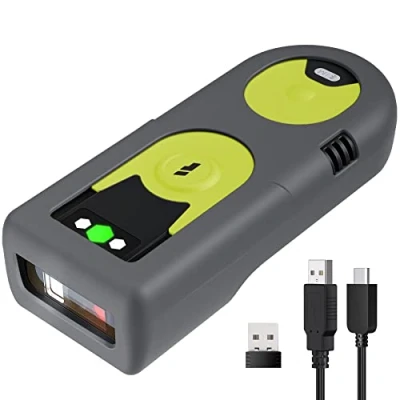 Immagine di Inateck Lettore Codice a Barre Bluetooth 2D/1D, con Adattatore USB da 2,4 GHz, scansione dello Schermo, comandi di Scelta Rapida esclusivi, BCST 42