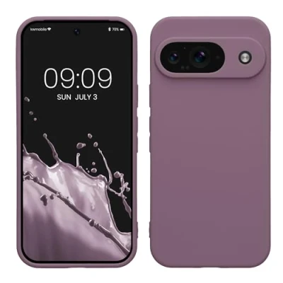 Immagine di kwmobile Custodia Compatibile con Google Pixel 9 Cover Back Case per Smartphone in Silicone TPU Protezione Gommata Iris pallido