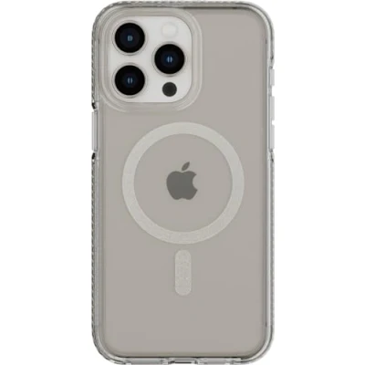 Immagine di tech21 Evo Crystal Custodia protettiva per iPhone 15 Pro Max, compatibile con MagSafe, in titanio naturale